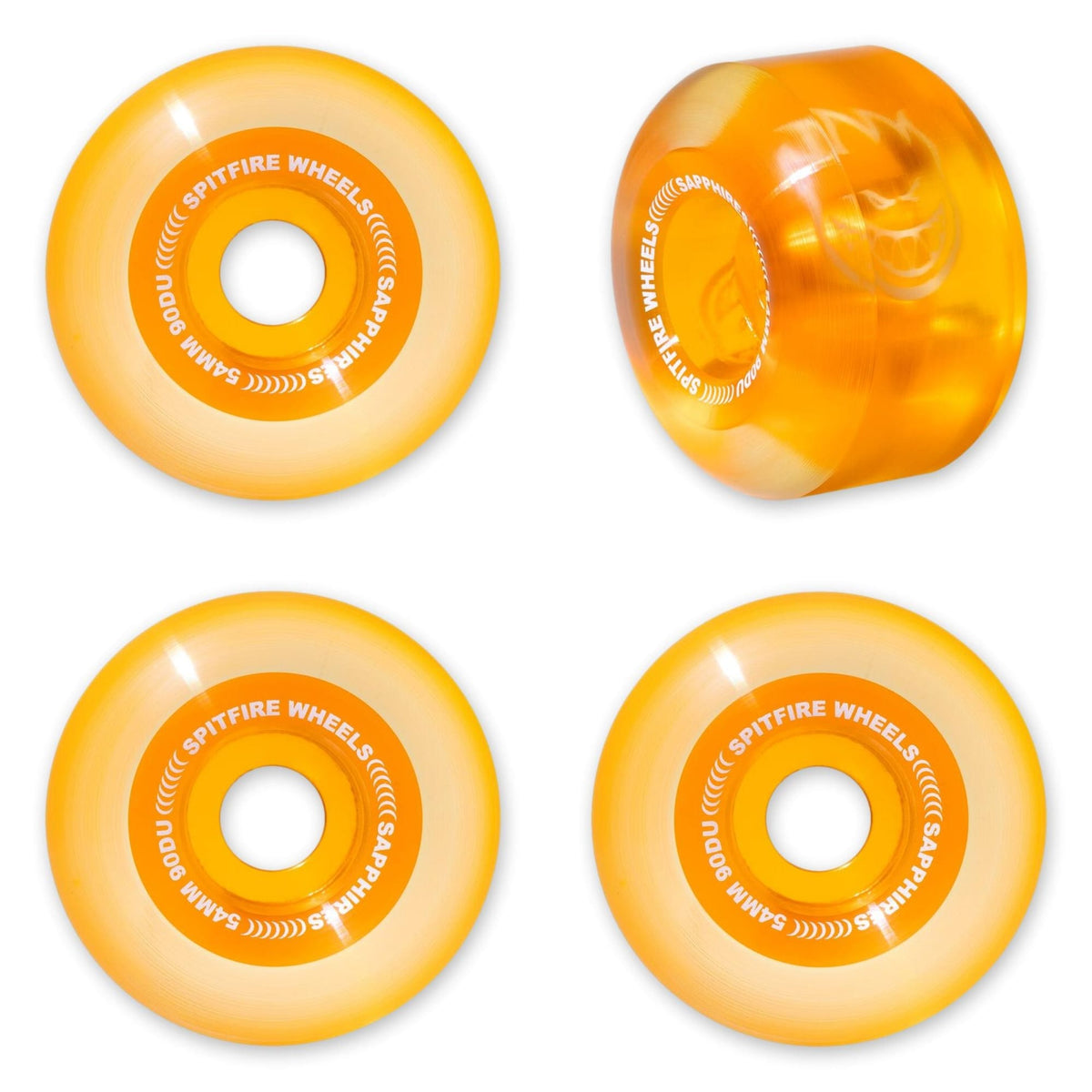 Spitfire Sapphire Wheel, Orange, 54mm/90a