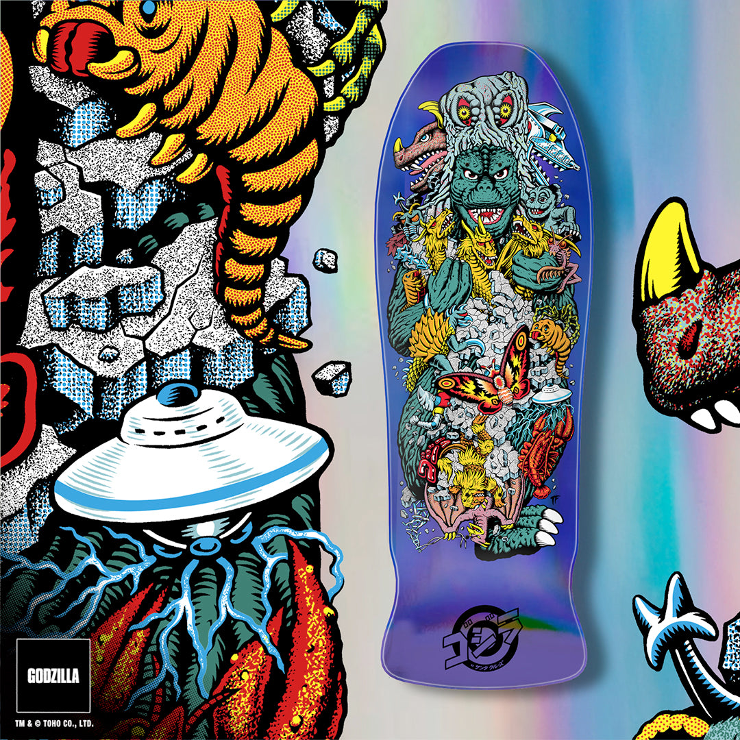 Santa Cruz x Godzilla Kaiju Roskopp Deck, 10.125"