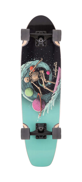 Landyachtz Dugout Series Skateboard, Surfing Skeleton Complete