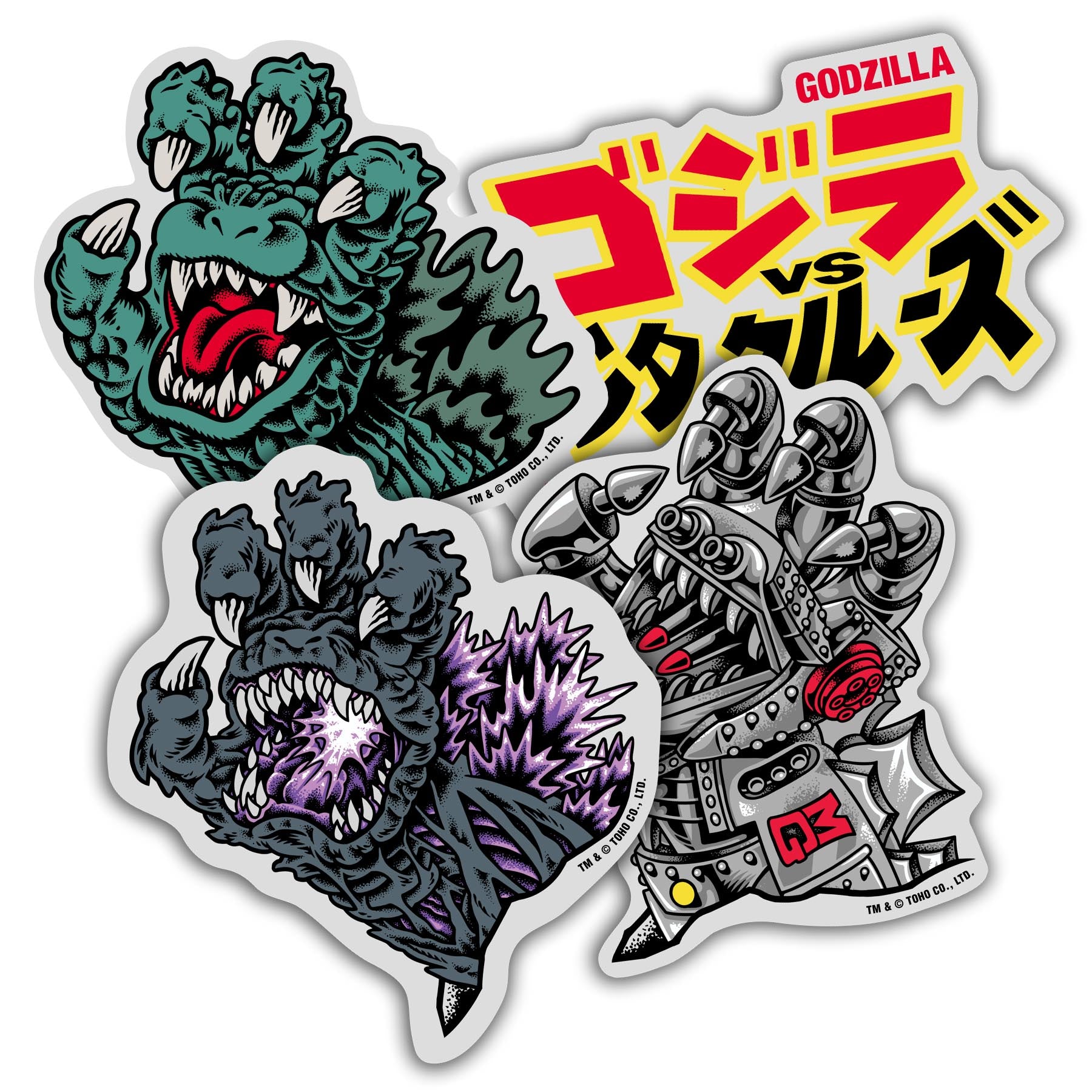 Santa Cruz x Godzilla Sticker Pack [4 Stickers] - PRE-BOOK