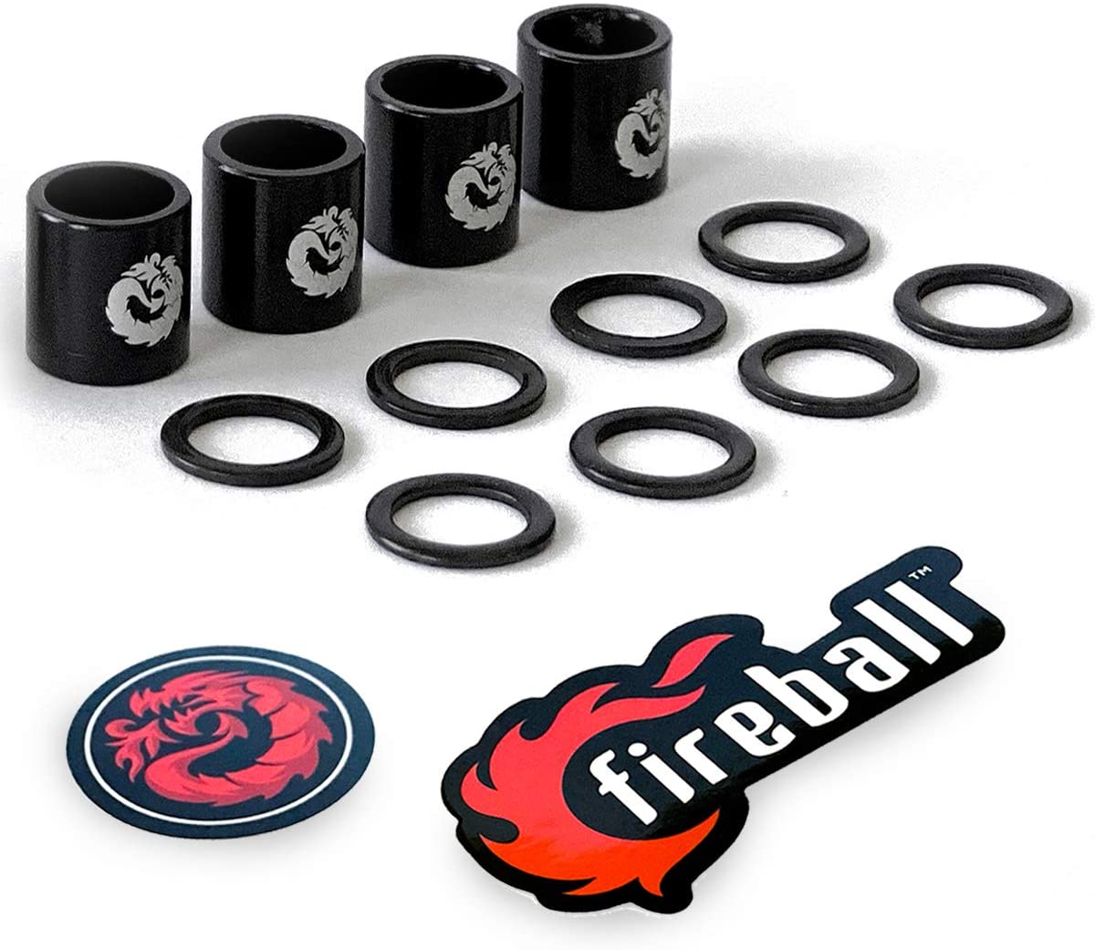 Dragon Bearing Spacers and Speed Rings, Black
