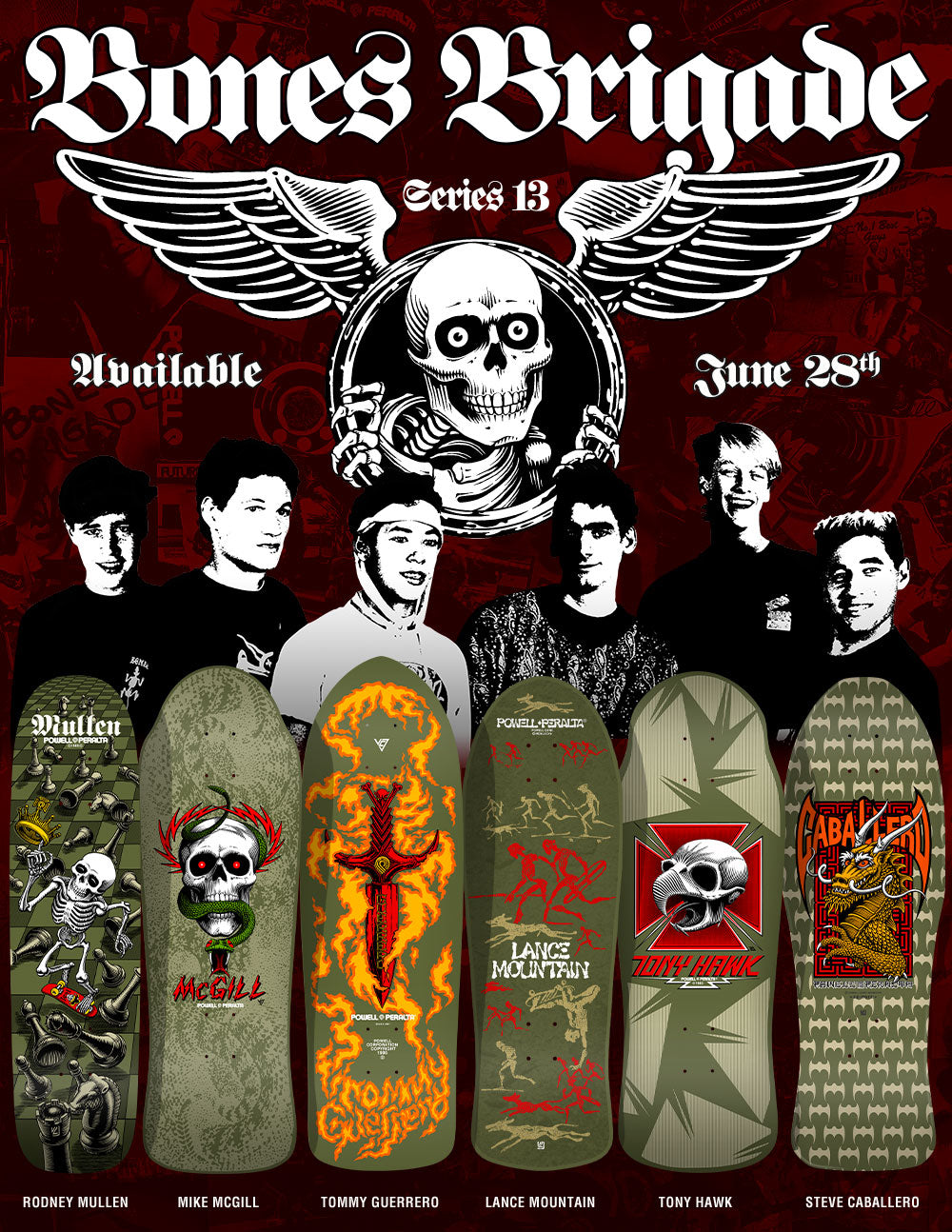 Powell-Peralta Re-Issue Limited Skateboard Decks, Series 13, Tony Hawk