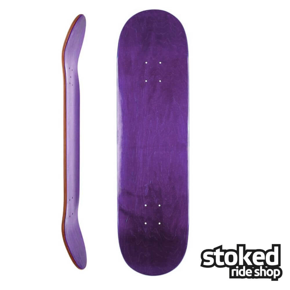 Wood Stain Logo Skateboard Deck Purple