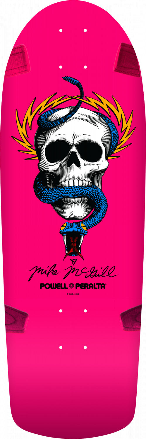 Powell-Peralta McGill Skull and Snake Skateboard Deck, Pink, 10.0"