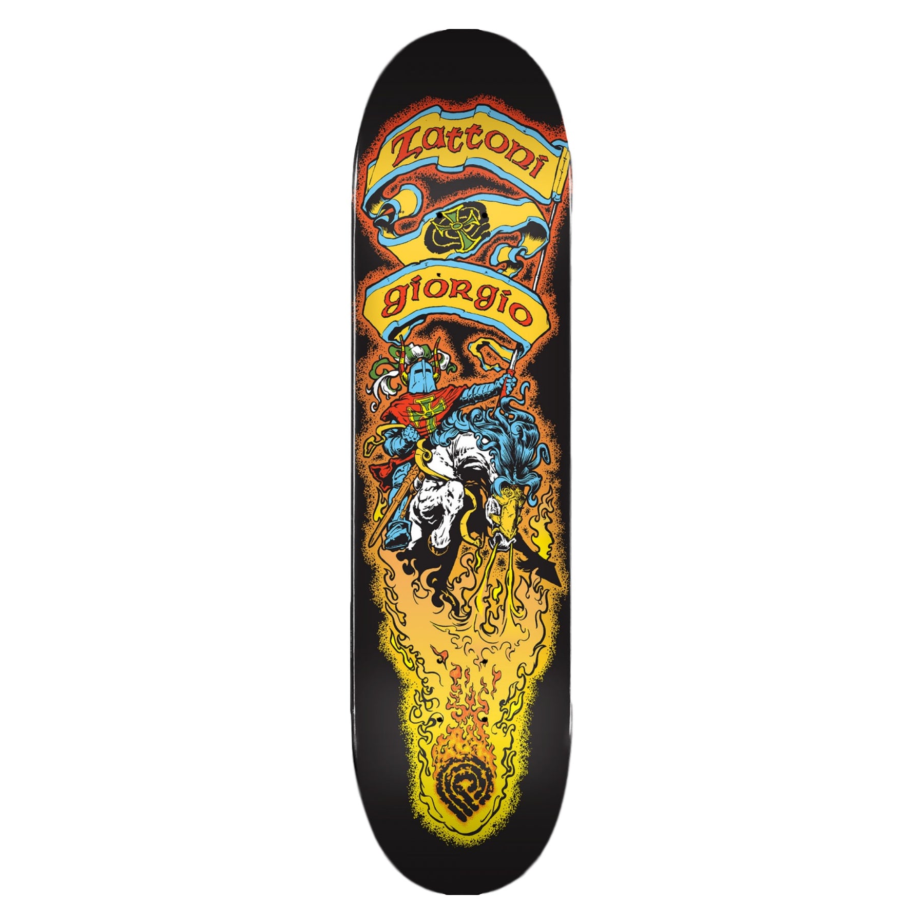 Powell-Peralta Pro Giorgio Zattoni Skateboard, Shape 247, 8", Deck Only