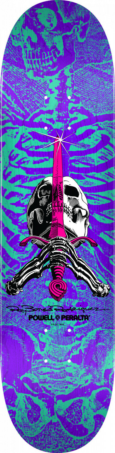 Powell-Peralta Skull and Sword Turquoise/Purple, Shape 248, 8.25", Deck Only