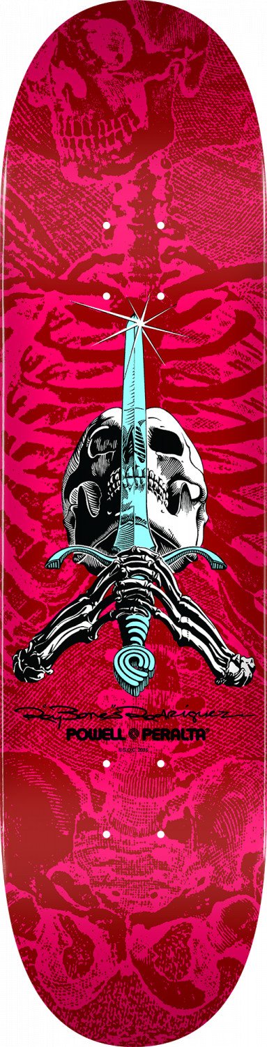 Powell-Peralta Skull and Sword Pink, Shape 249, 8.5", Complete
