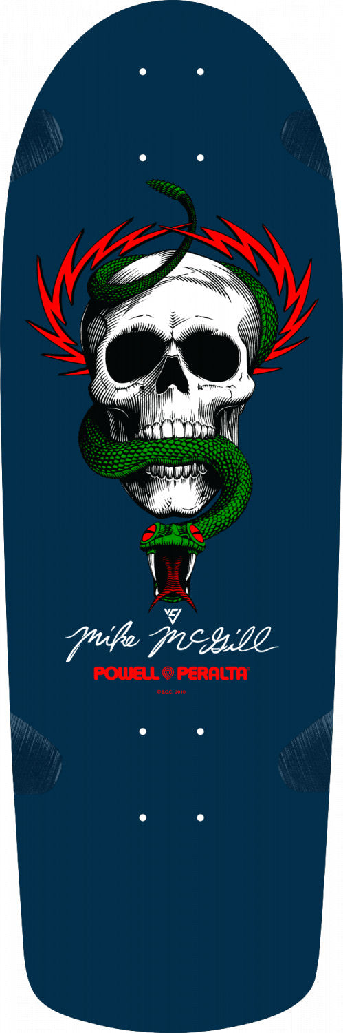 Powell-Peralta McGill Skull and Snake Skateboard Deck, Navy Blue, 10.0"
