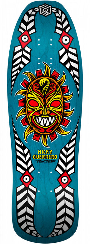 Powell-Peralta Nicky Guerrero Mask Skateboard Deck, Blue, Shape 279, 10.0"