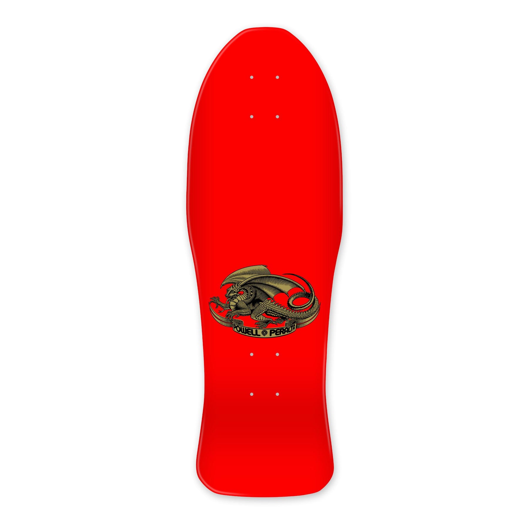 Powell Peralta Chinese Dragon Skateboard Deck, Red / Silver Colorway Top of Deck