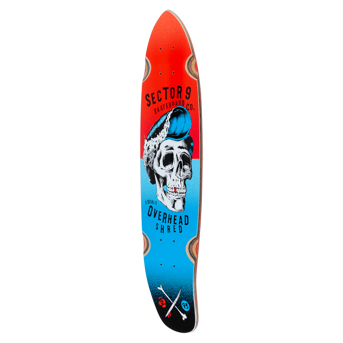 Sector 9 Hair Barrel Hopper, Red Mini Cruiser