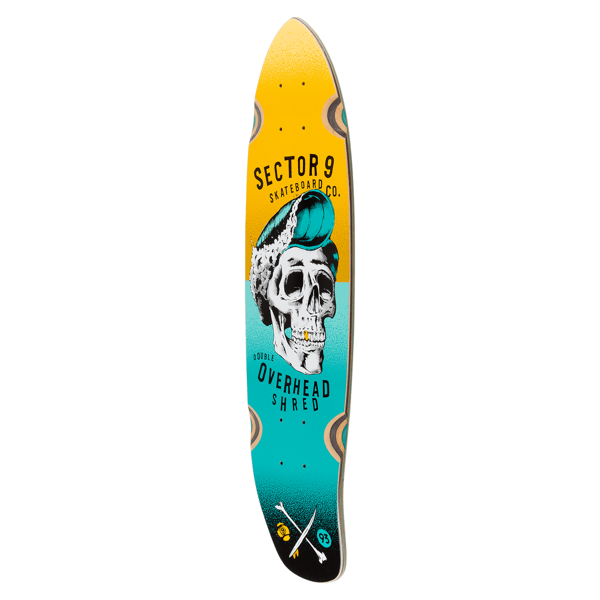 Sector 9 Hair Barrel Hopper, Yellow  Mini Cruiser Complete