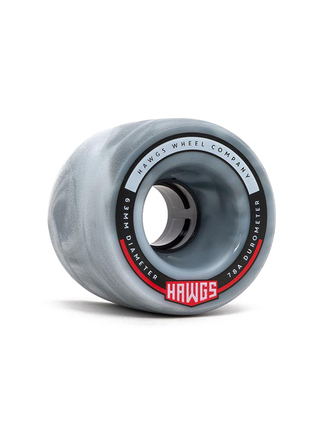 Landyachtz Fatty Hawgs Longboard Wheels, Grey/White Swirl, 63mm