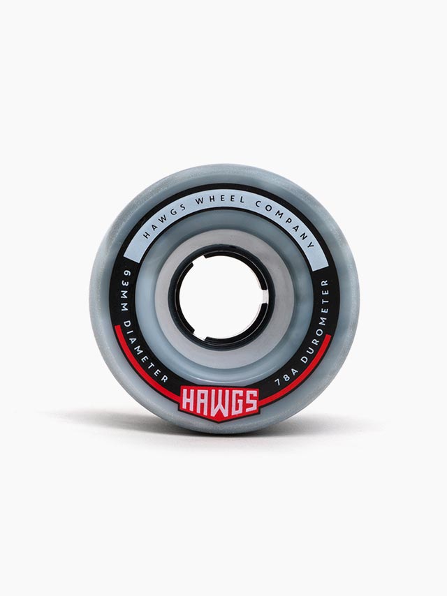 Landyachtz Fatty Hawgs Longboard Wheels, Grey/White Swirl, 63mm