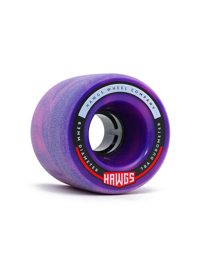 Landyachtz Fatty Hawgs Longboard Wheels, Pink/Purple, 63mm