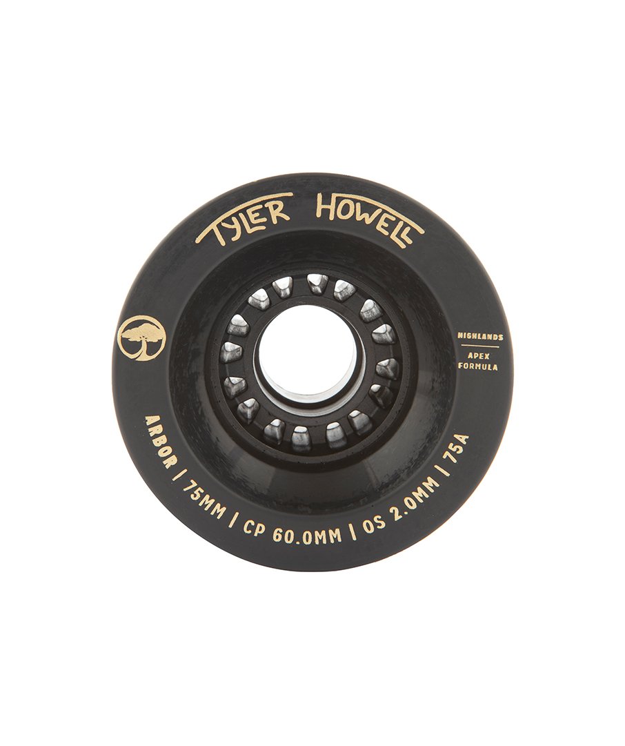 Arbor Highlands Tyler Howell, 75mm 75a Wheel Set, Black