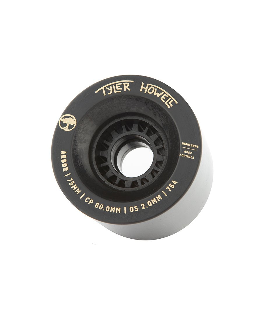 Arbor Highlands Tyler Howell, 75mm 75a Wheel Set, Black