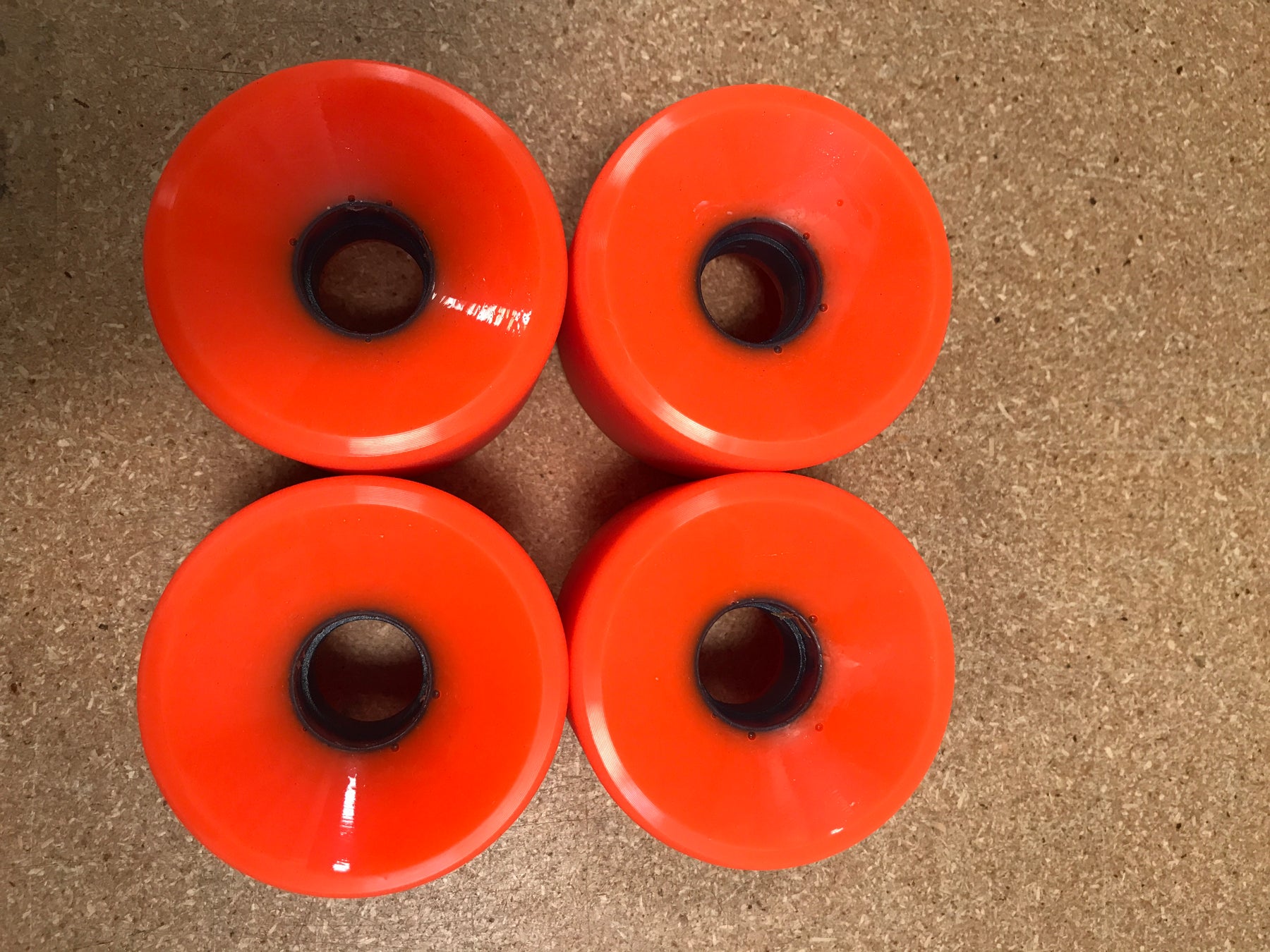 Orangatang Stimulus, Orange, 70mm/80a Longboard Wheels - Lightly Used