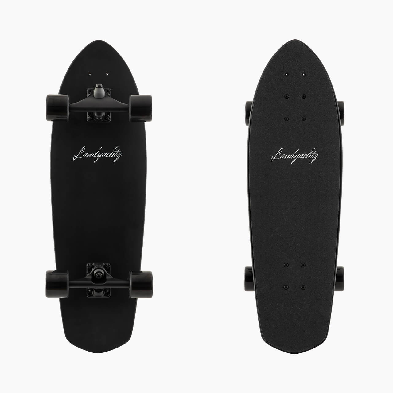 Landyachtz Surf Skate Series Skateboard, Pocket Knife Black Complete
