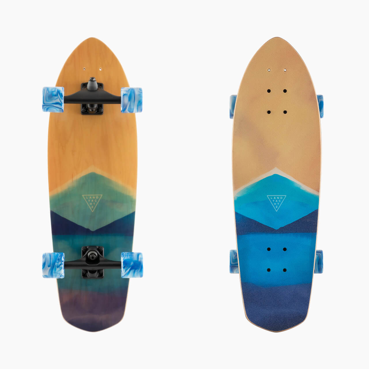 Landyachtz Surf Skate Series Skateboard, Pocket Knife FG Watercolor Complete