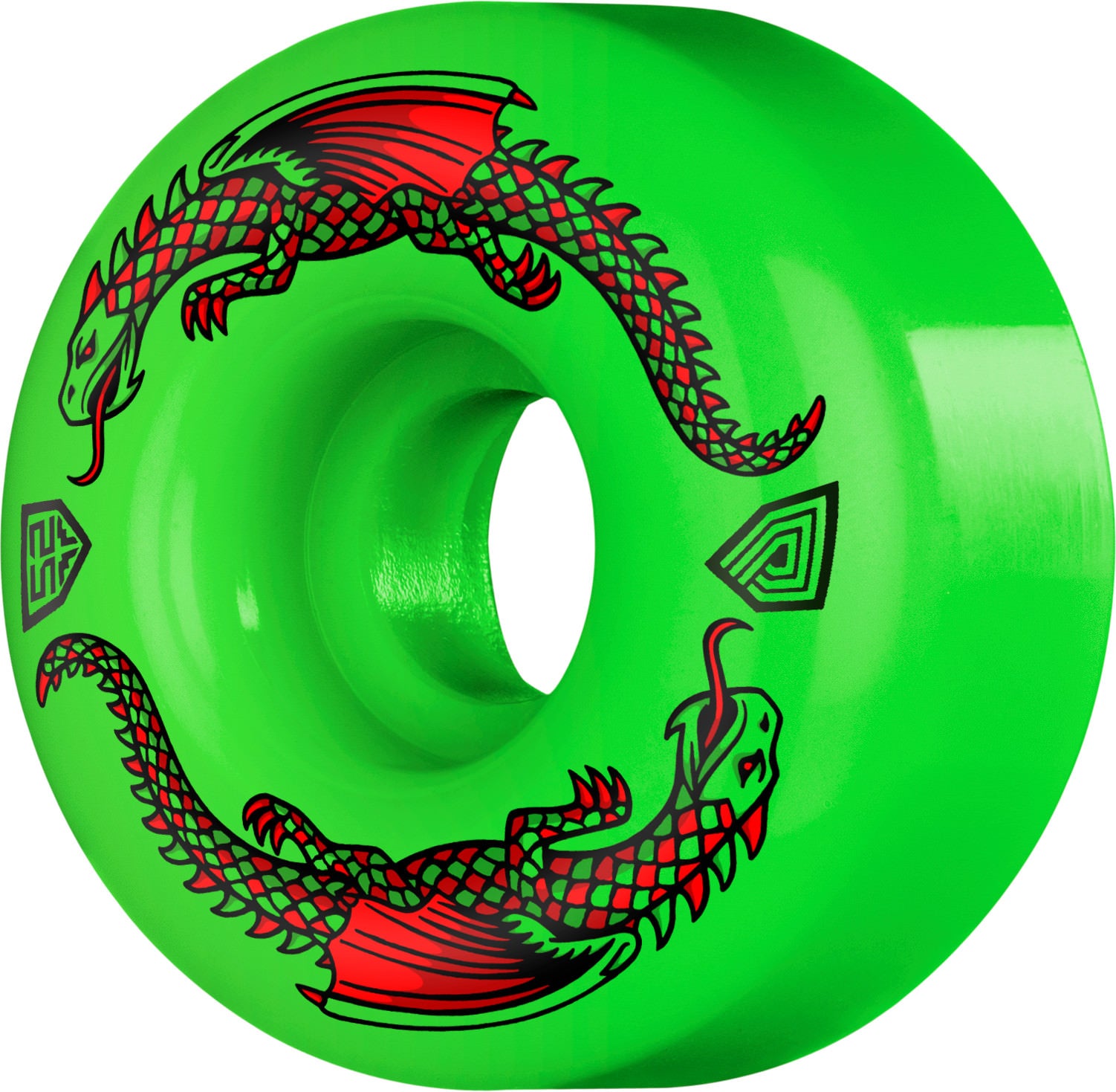 Powell-Peralta Dragon Formula Green Dragon Skateboard Wheels (4 Wheels)