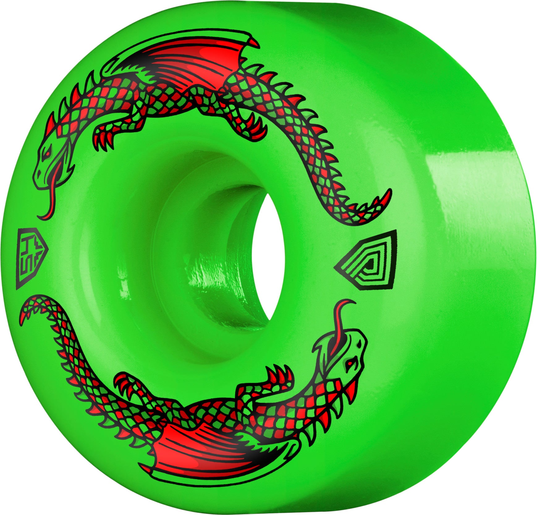 Powell-Peralta Dragon Formula Green Dragon Skateboard Wheels (4 Wheels)