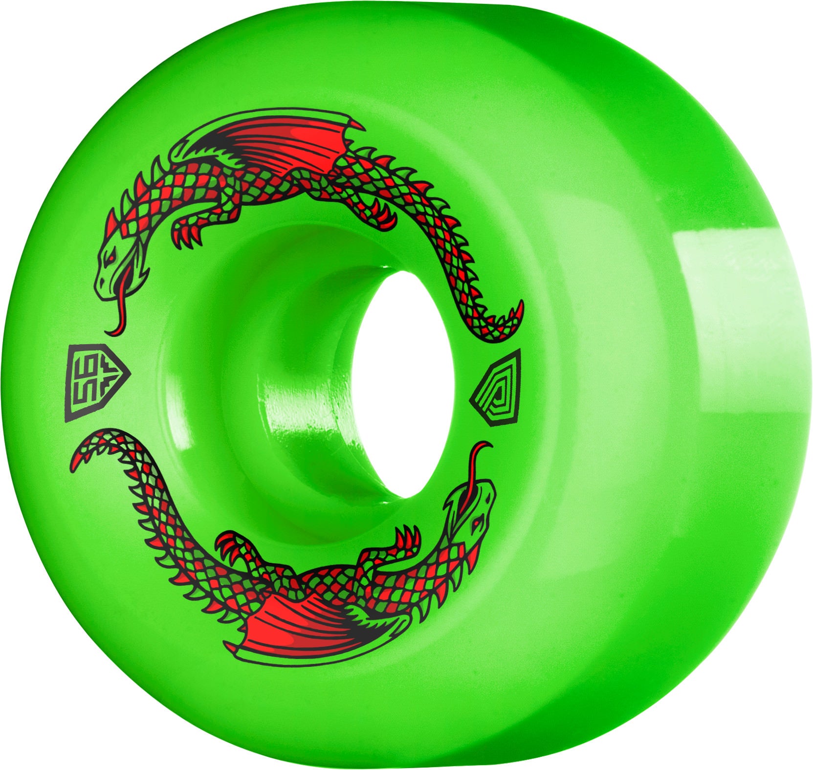 Powell-Peralta Dragon Formula Green Dragon Skateboard Wheels (4 Wheels)