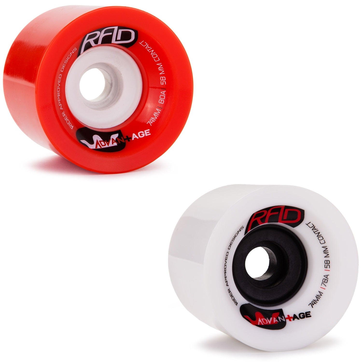 RAD Advantage Longboard Wheels, 74mm