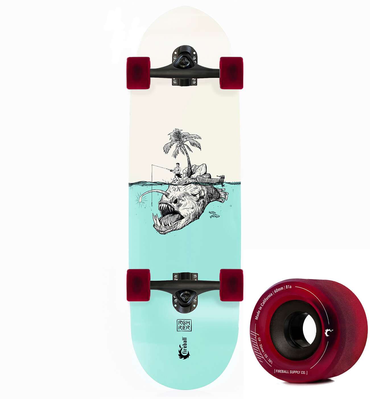 Fireball x Rohrer Mini Cruiser Artist Series Skateboard