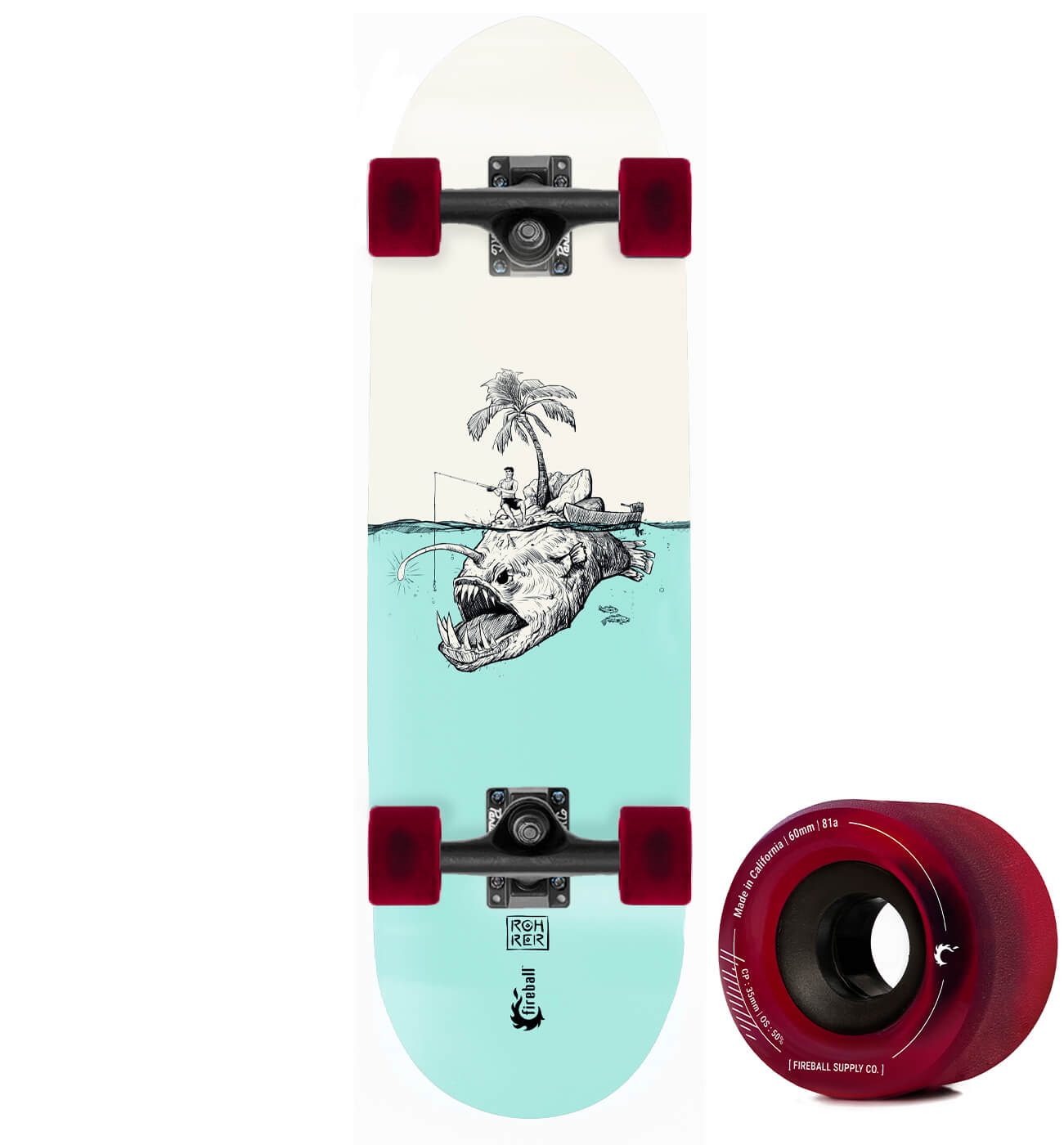 Fireball x Rohrer Mini Cruiser Artist Series Skateboard