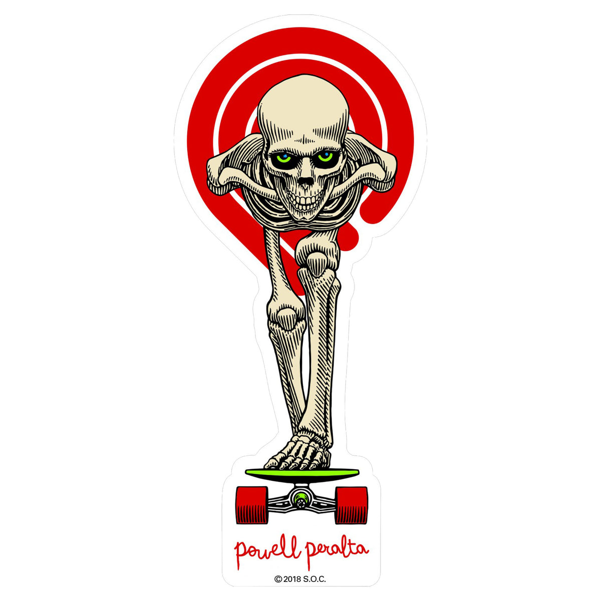 Powell-Peralta Tucking Skeleton Sticker