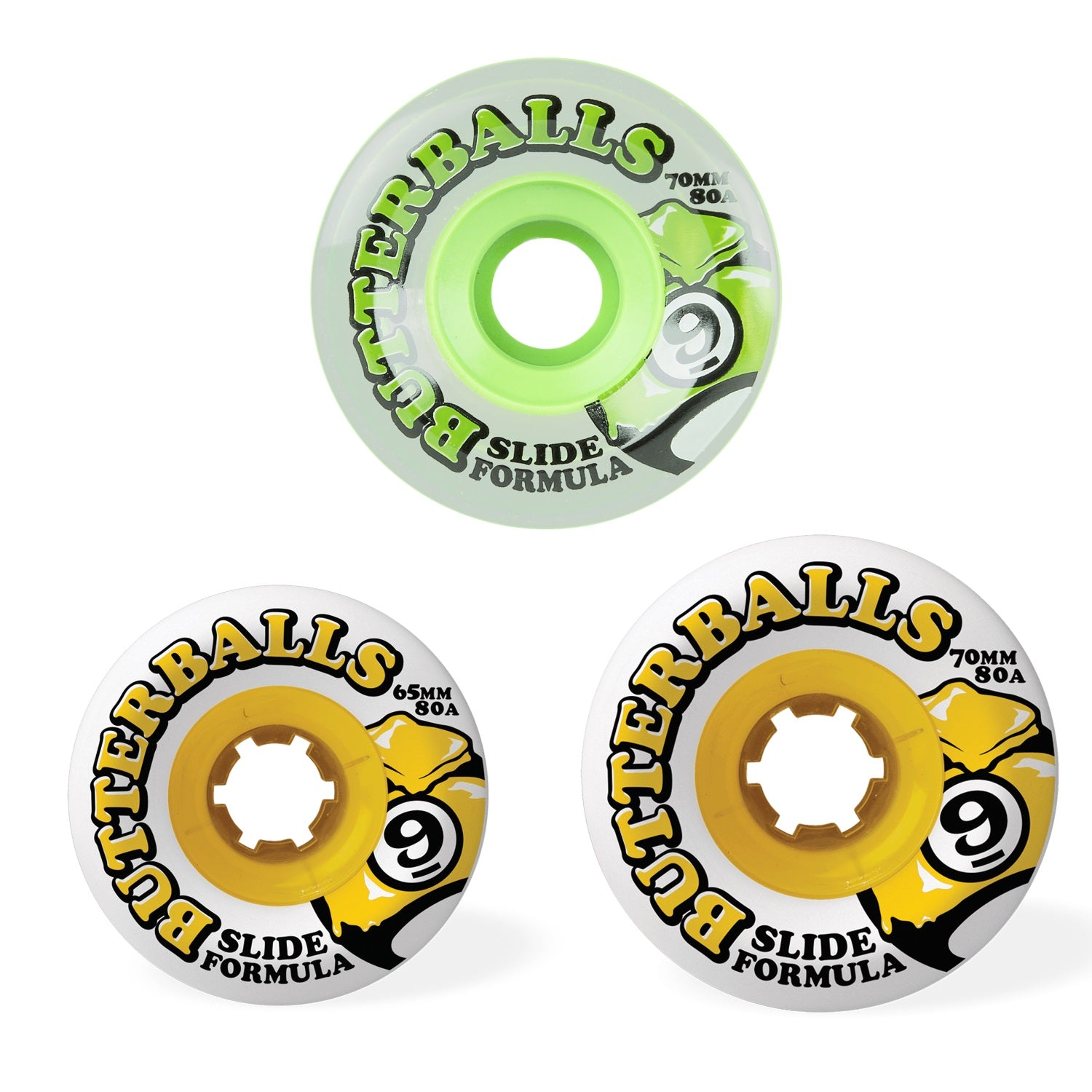 Sector 9 Butterballs Longboard Wheels, 65mm | 70mm