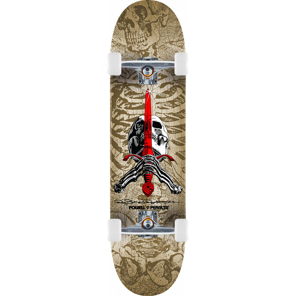 Powell-Peralta Skull and Sword Natural, Shape 246, 9.0", Complete