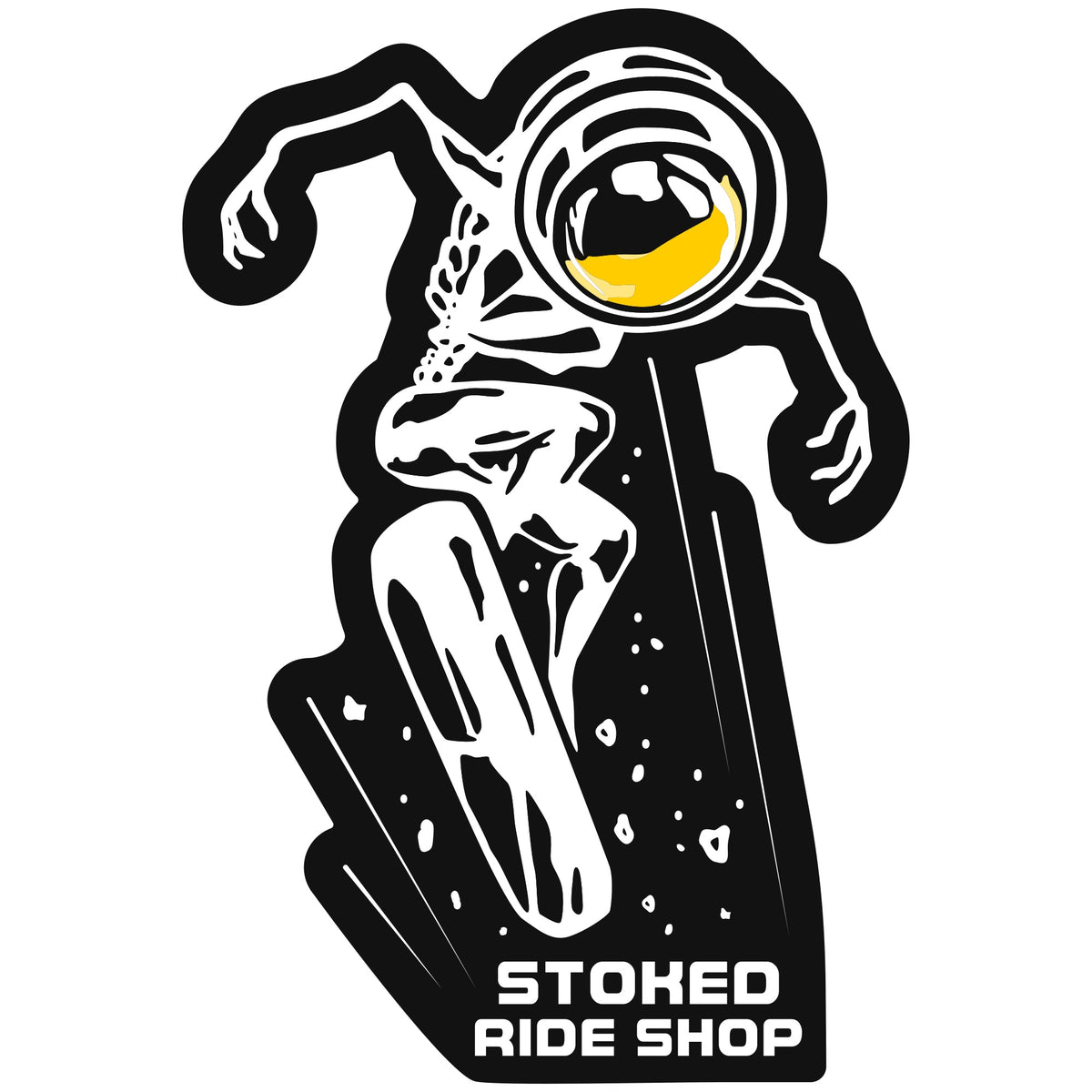 Stoked Ride Shop Space Man Sticker Series #2