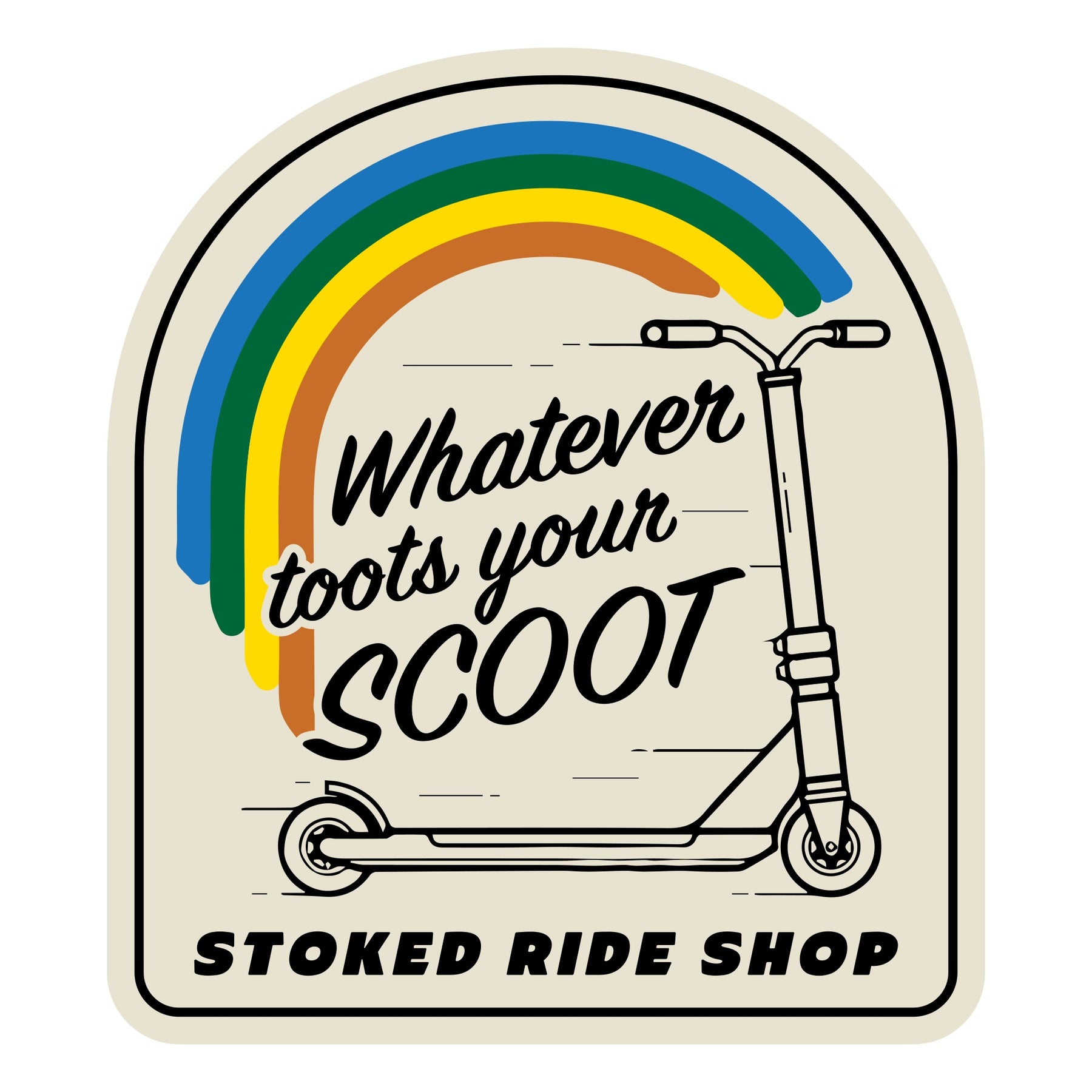 Stoked Toots Your Scoot Sticker