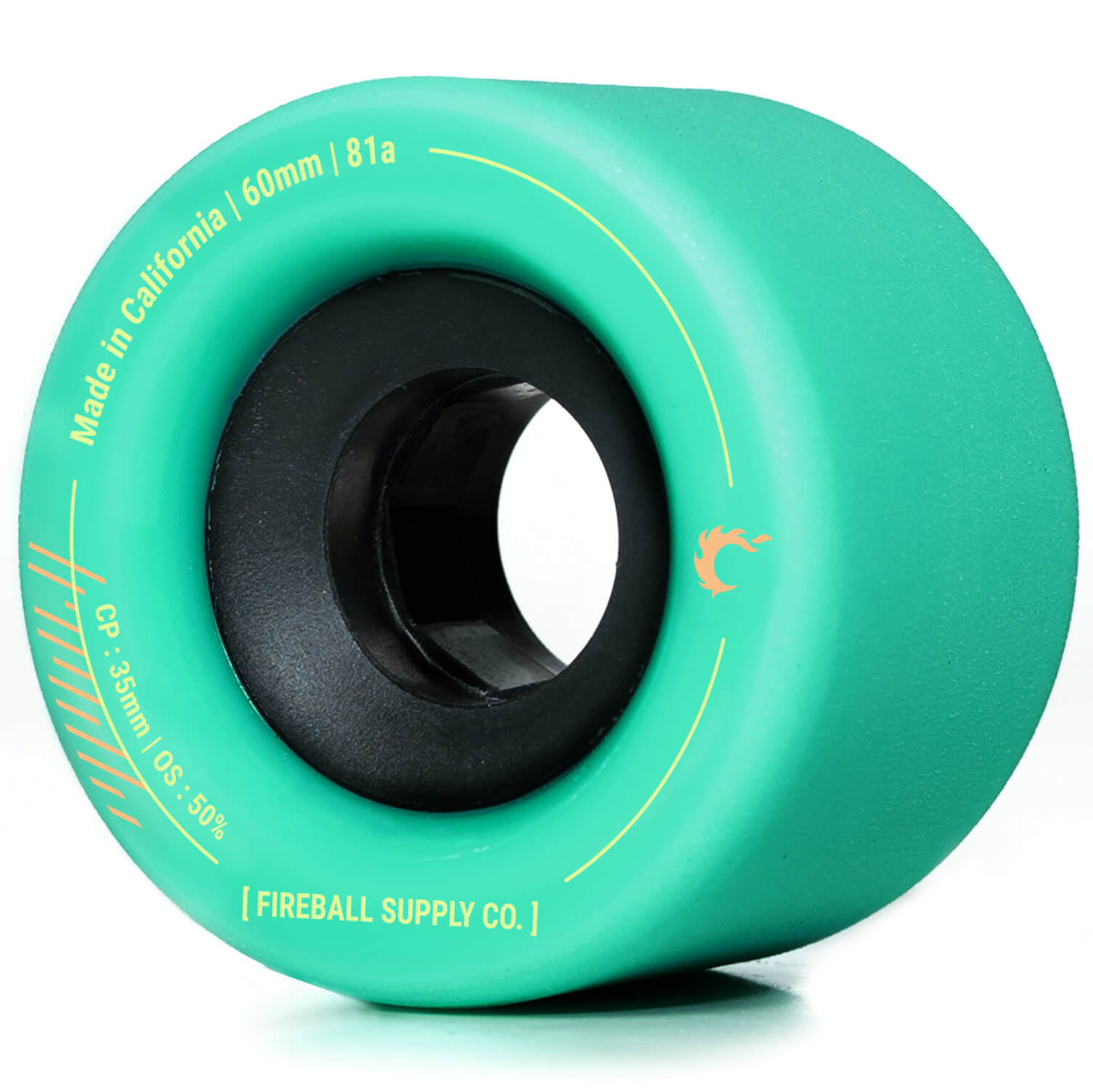 Fireball Tinder 60mm 81a Wheel Set, Aquamarine