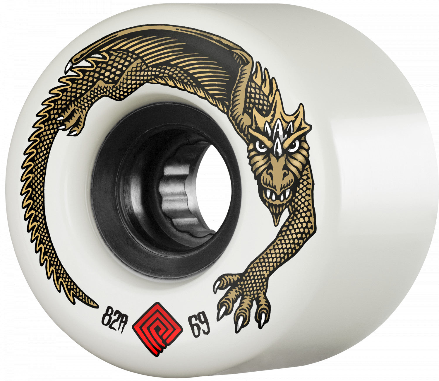 Powell Peralta DragonSkin Wheels, White, 69mm/82a