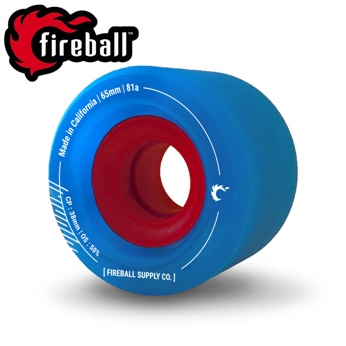 Fireball Tinder 65mm 81a Wheel Set, Blue