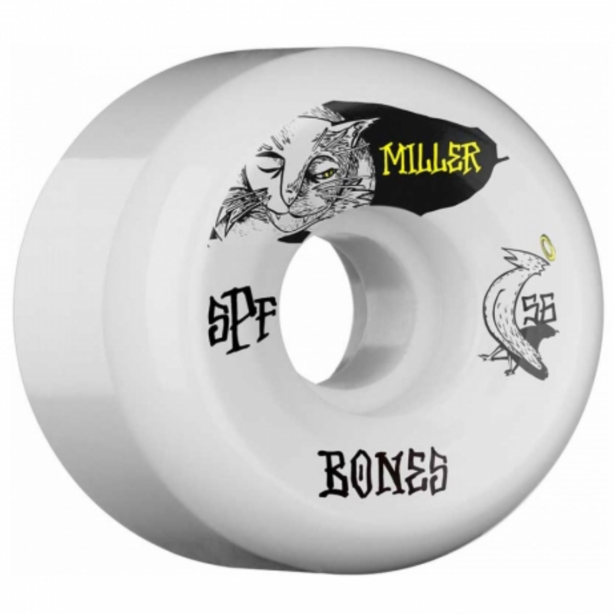 Bones Chris Miller Pro SPF Guilty Cat Skateboard Wheels, 56mm 84b