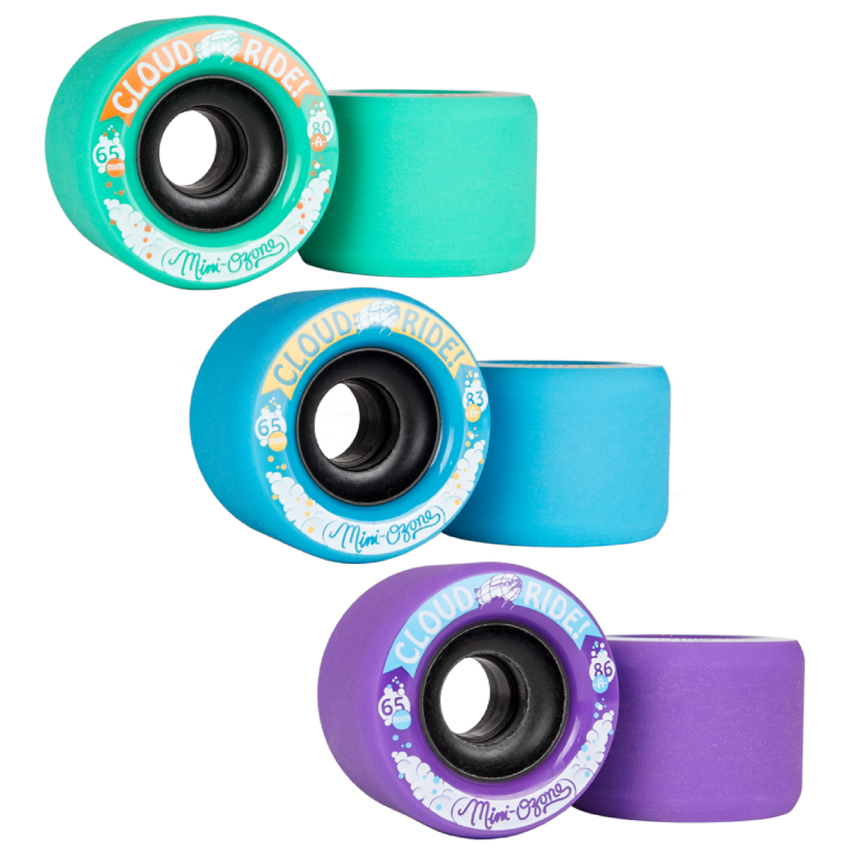 Cloud Ride Mini Ozone / Ozone Longboard Wheels, 65mm | 70mm
