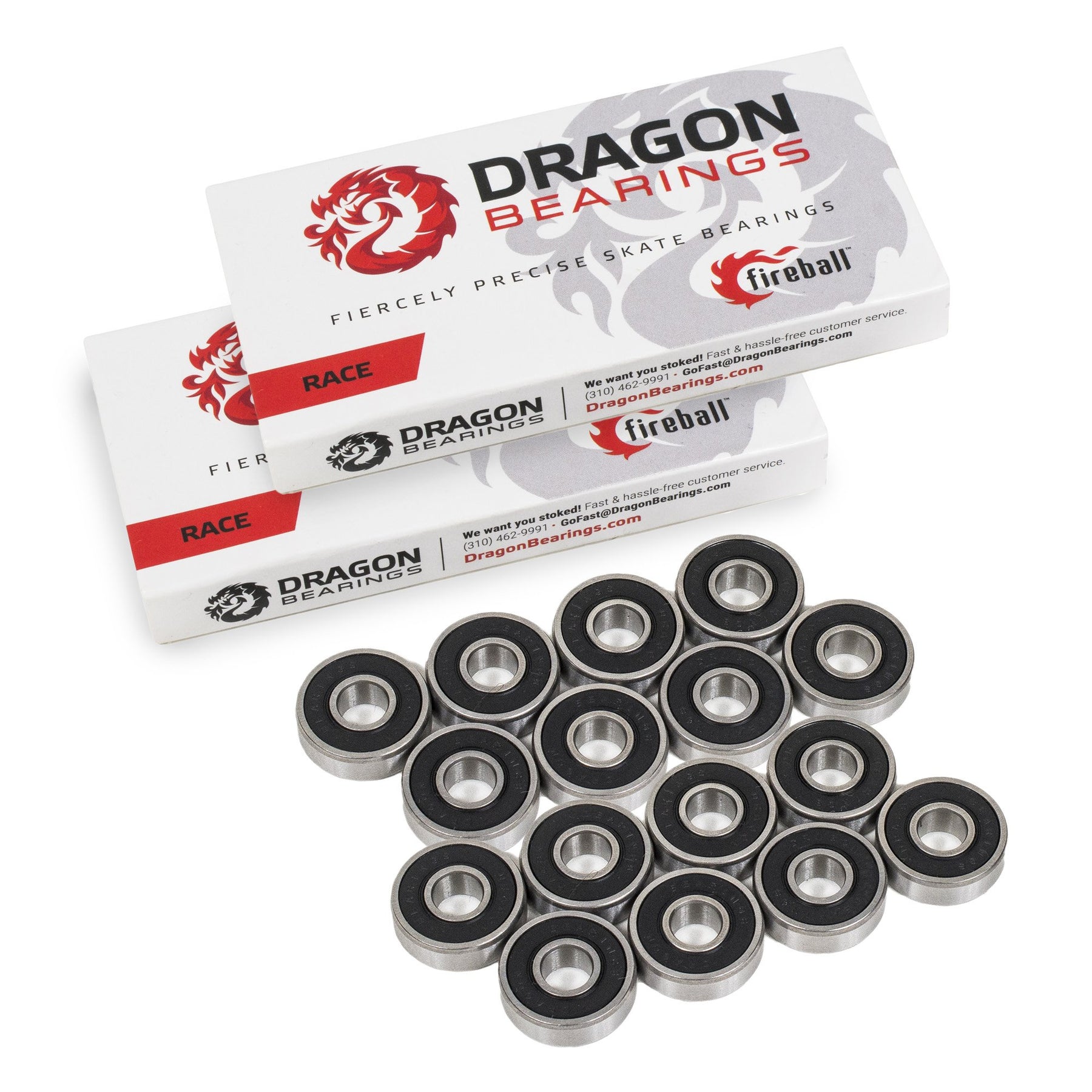 Fireball Dragon Bearings for Roller & Inline Skates, 16 Pack