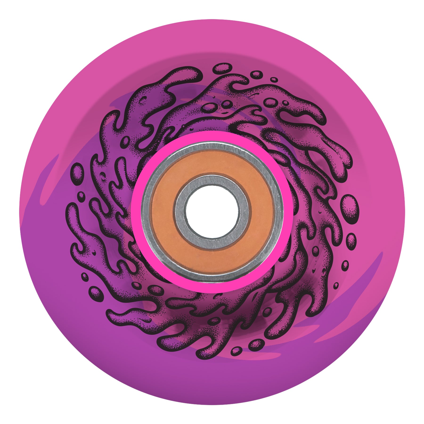 Slime Balls Wheels Light Ups OG Slime, Pink/Purple, 60mm/78a