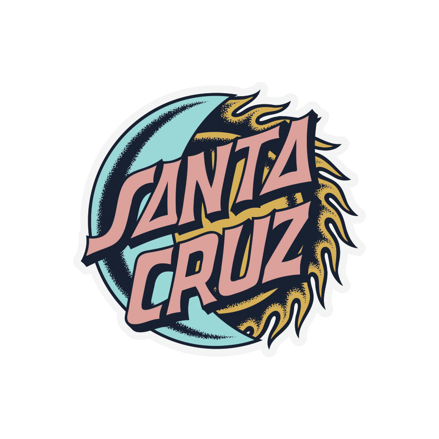 Santa Cruz Dot Eclipse Sticker, 4 in x 4.22 in