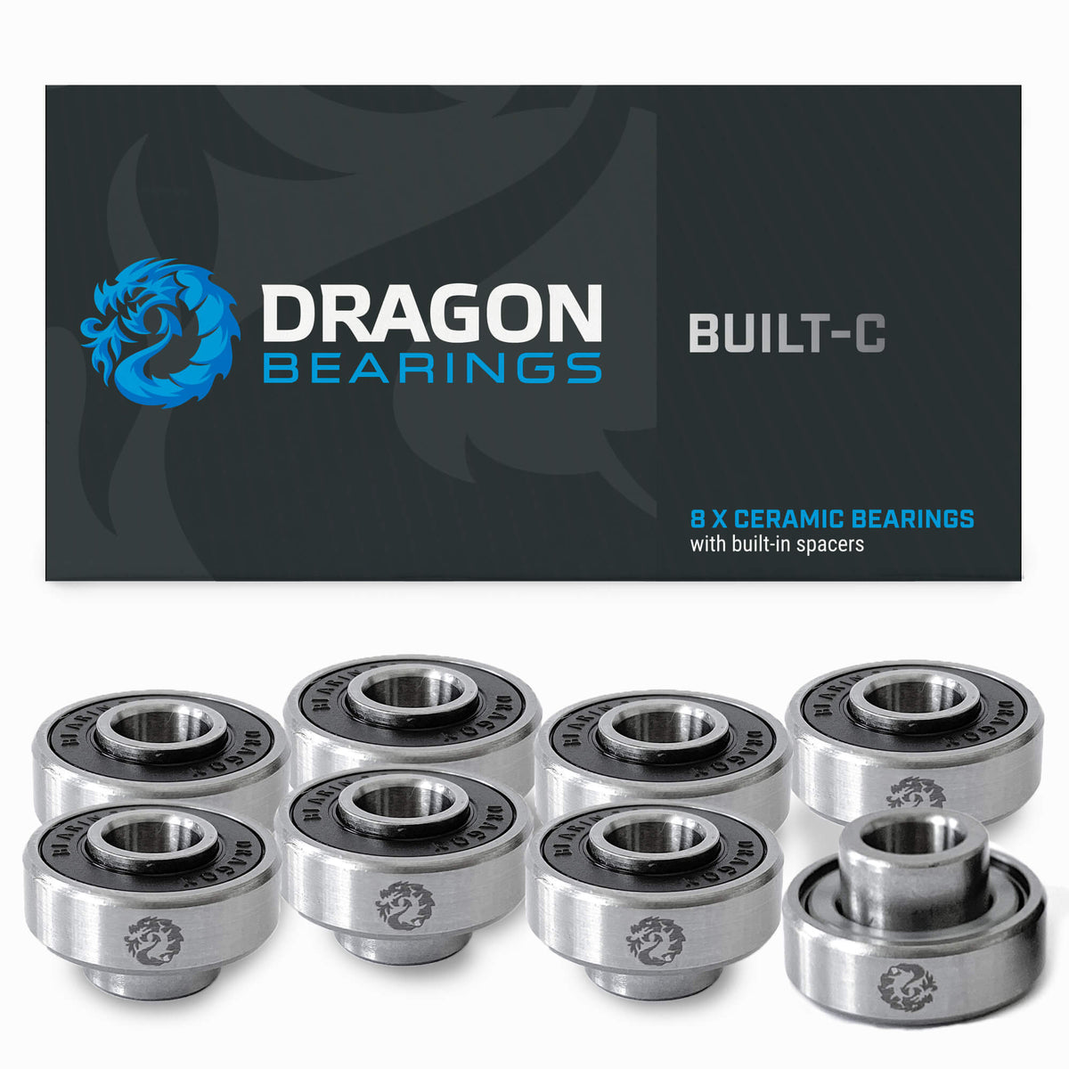 Dragon BUILT Ceramic Bearings 8 Pack
