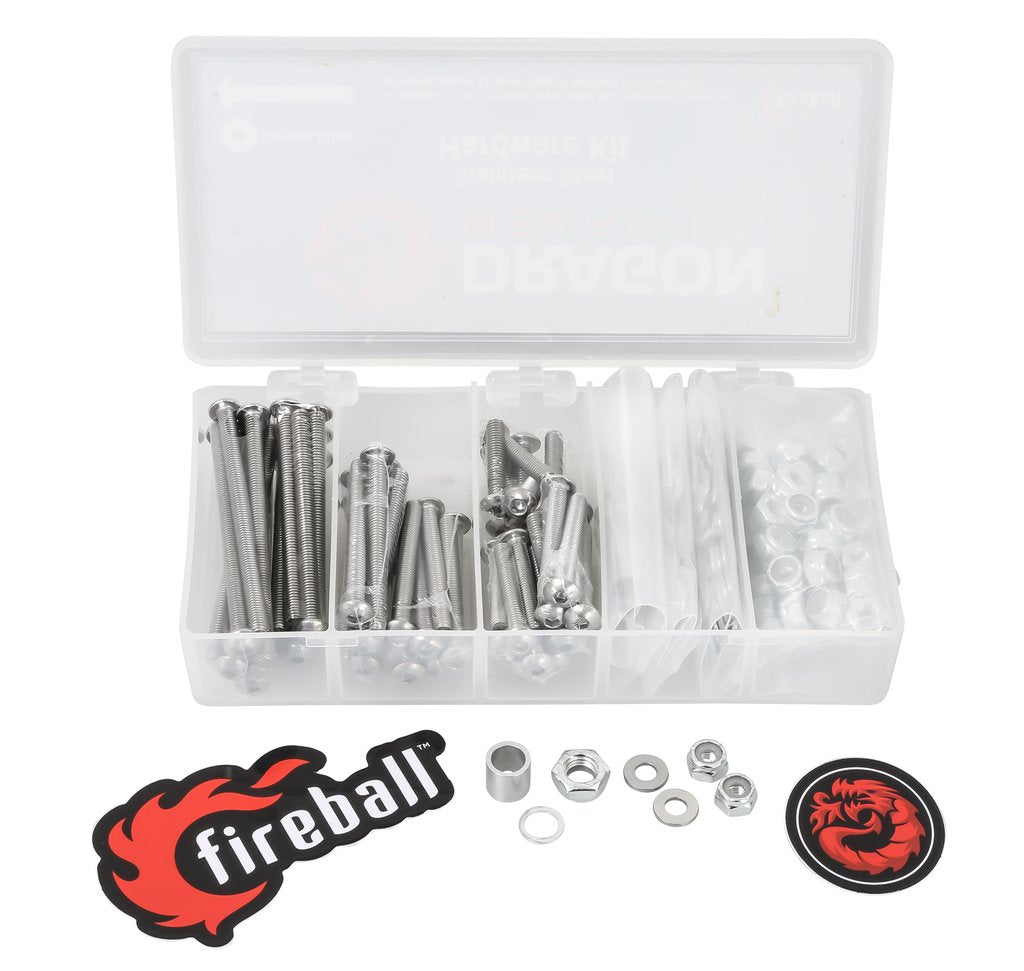 Fireball Dragon Stainless Steel Skateboard Hardware Set