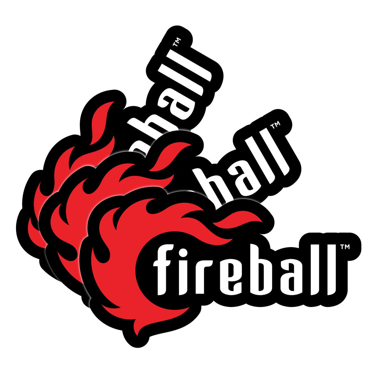 Fireball Logo Cut Out Stickers 3.75" (9.6 cm) - 3 Stickers