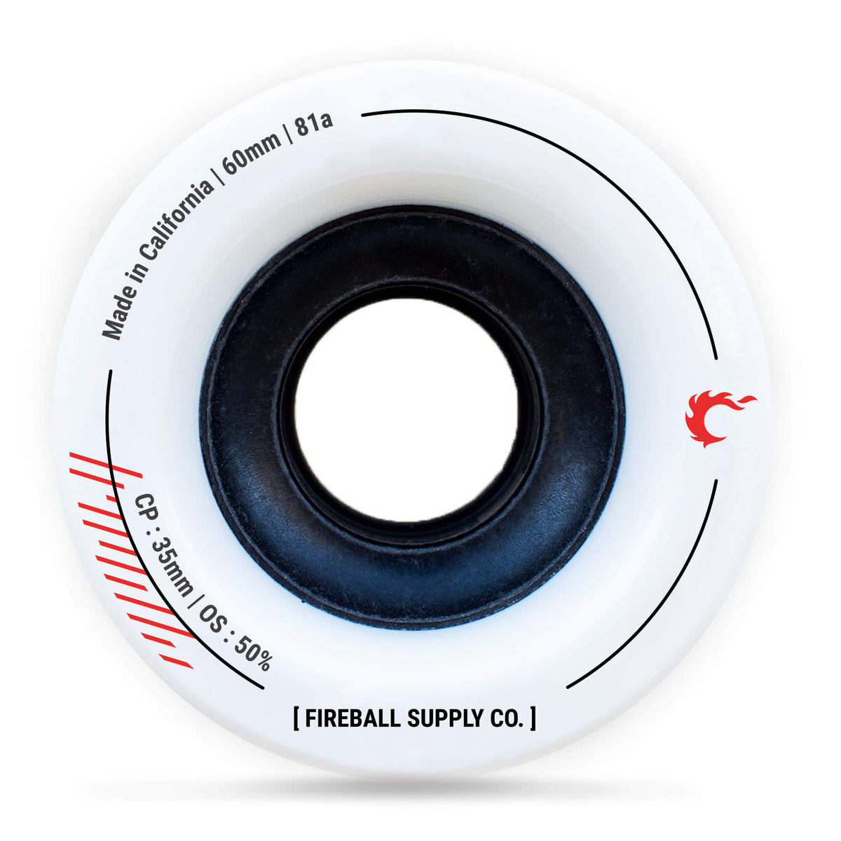 Fireball Tinder 60mm 81a Wheel Set, White