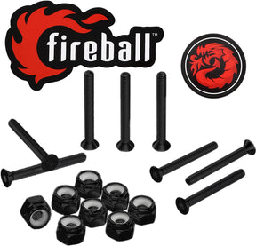 Fireball Dragon Black Stainless Steel Skateboard Hardware Set