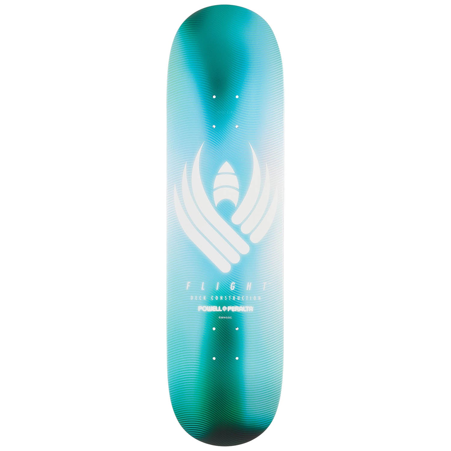 Powell-Peralta Flight Skateboard Deck, Glow Aqua, Shape 243, 8.25"
