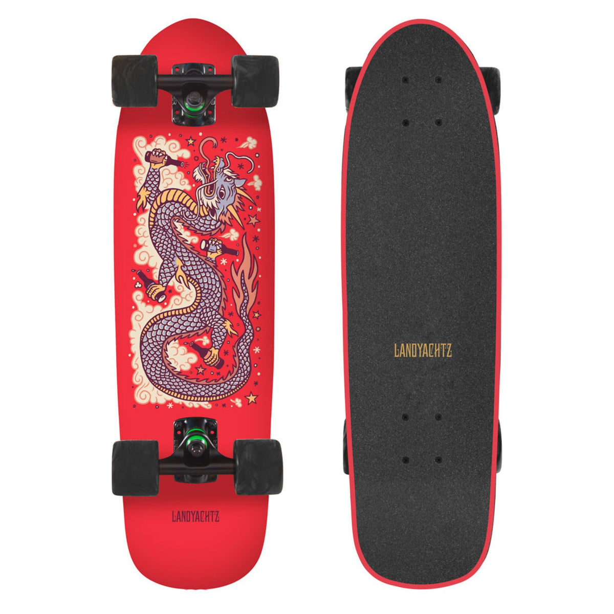 Landyachtz Dinghy Series Skateboard, Dragon Red Complete